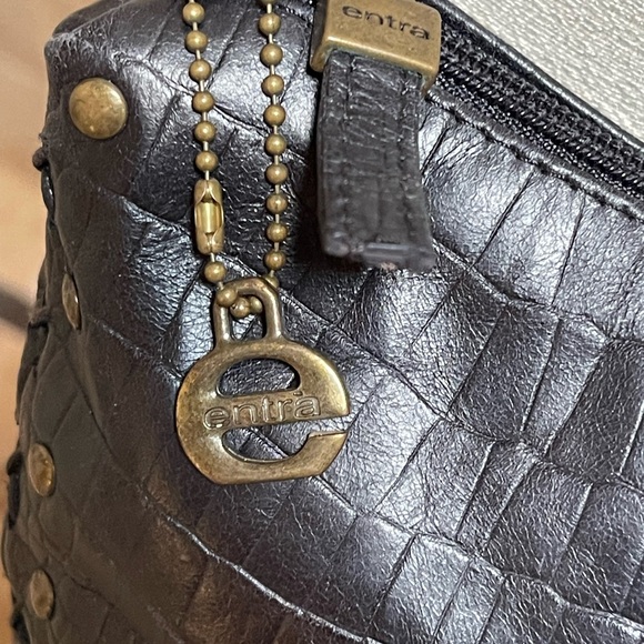 Entra reptile embossed shoulder bag - Picture 2 of 14
